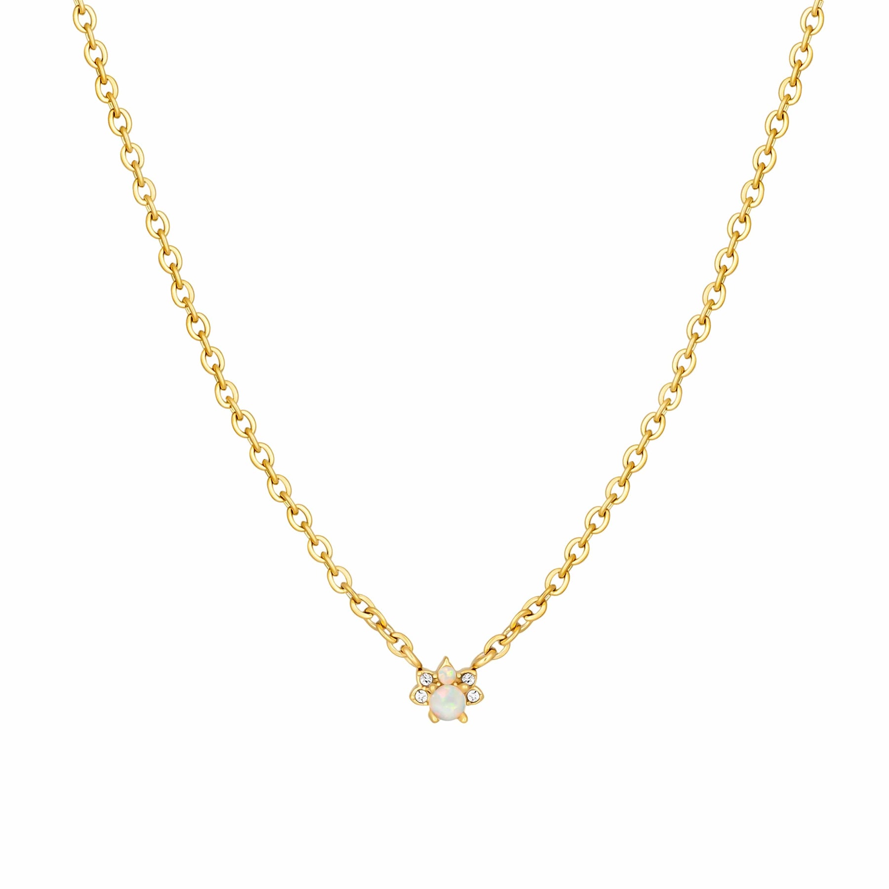 Bohomoon Stainless Steel Blaine Opal Necklace