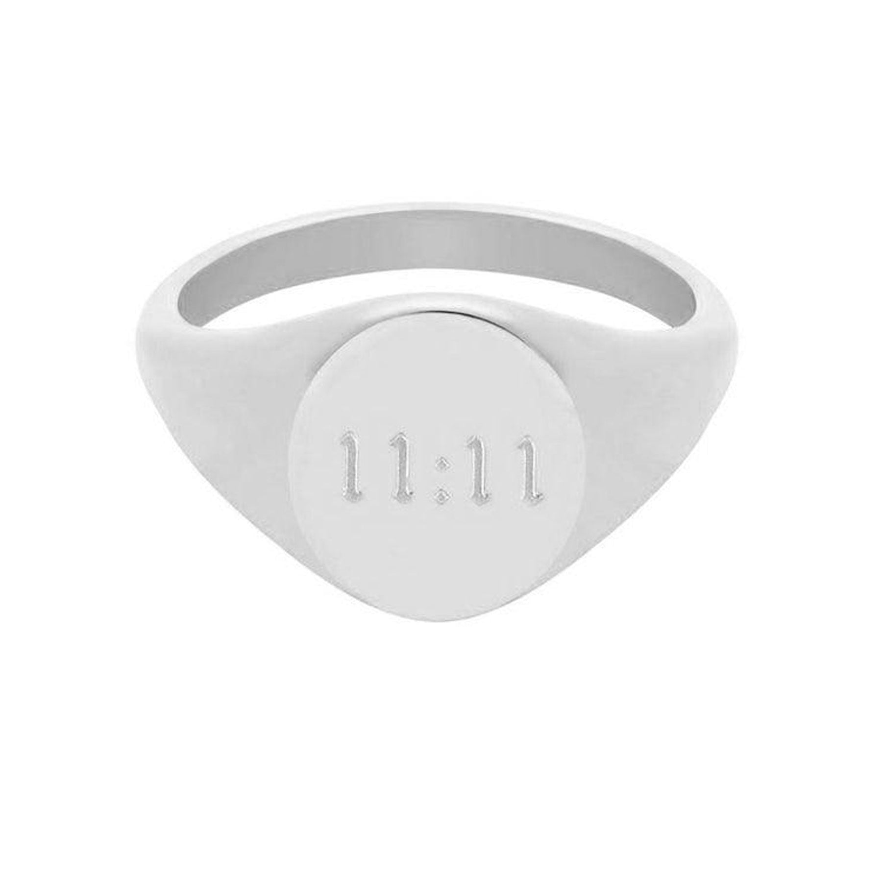 BohoMoon Stainless Steel 11:11 Signet Ring Silver / US 6 / UK L / EUR 51 (small)