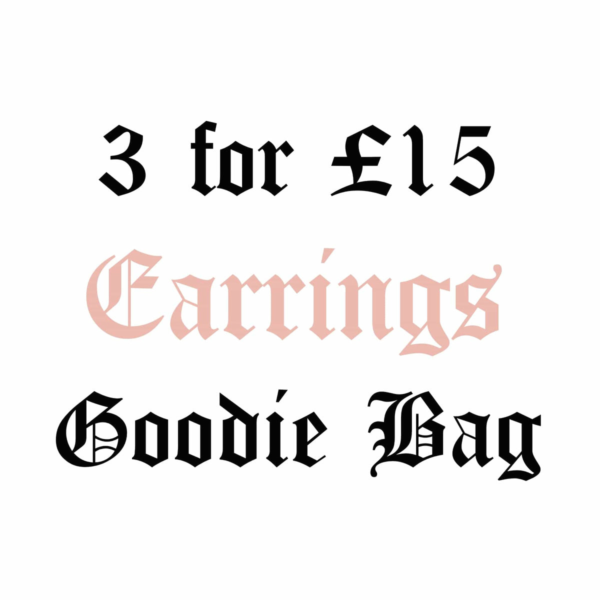 BOHOMOON Stainless Steel 3 for £15 Goodie Bag - Earrings