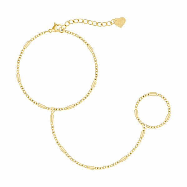 Bohomoon Stainless Steel Acadia Hand Chain Bracelet