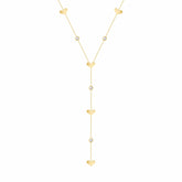 Bohomoon Stainless Steel Adorned Lariat Necklace