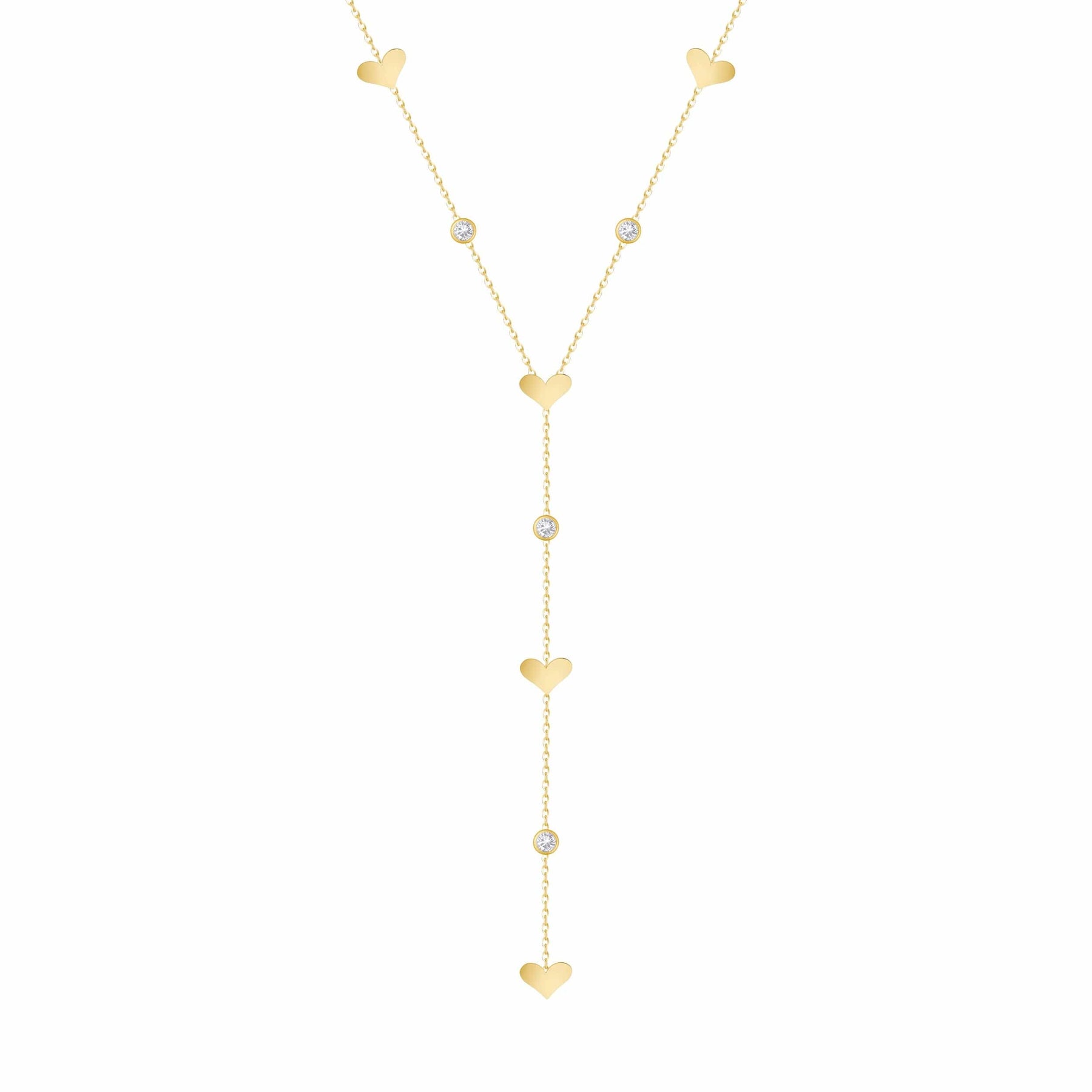 Bohomoon Stainless Steel Adorned Lariat Necklace