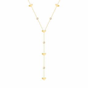 Bohomoon Stainless Steel Adorned Lariat Necklace