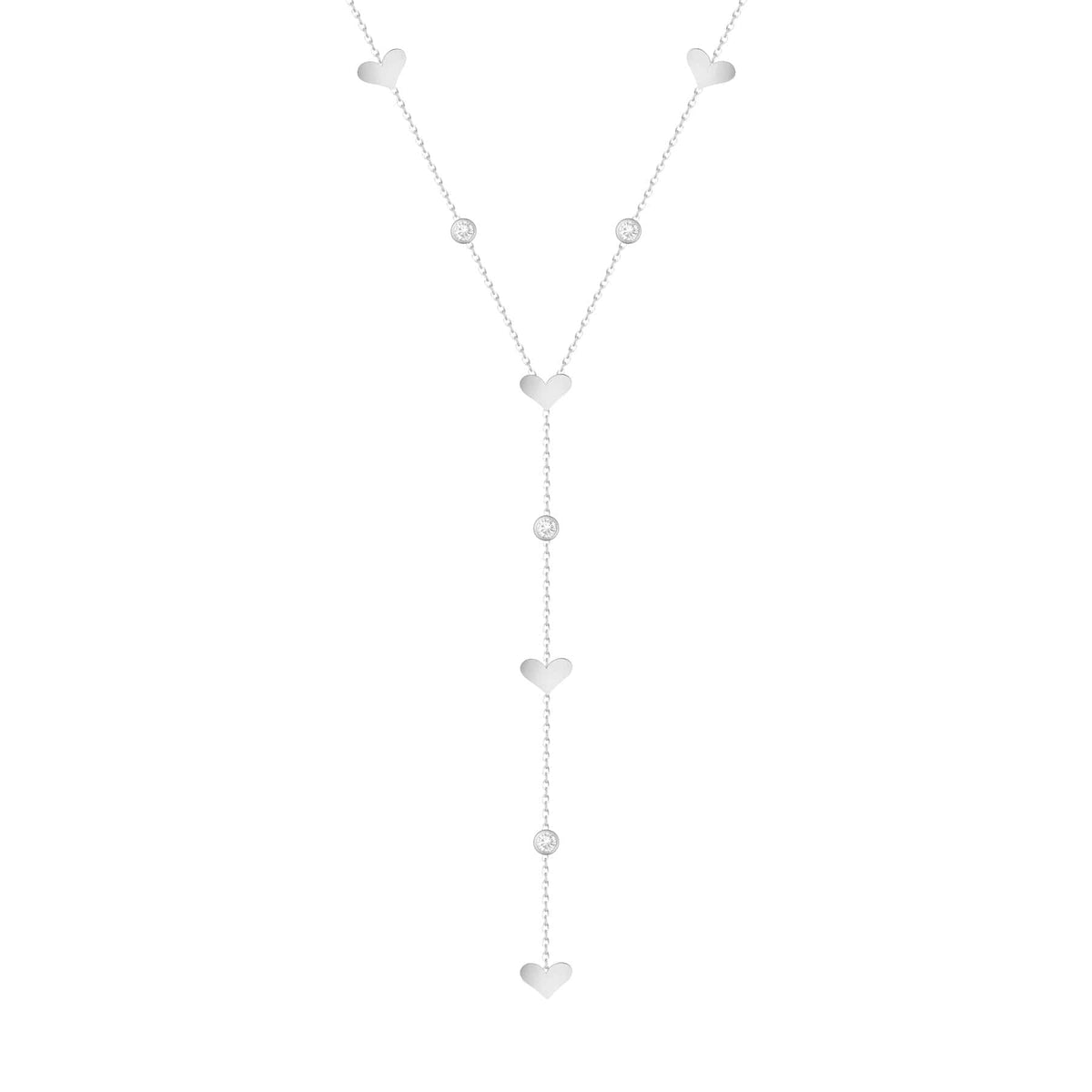 Bohomoon Stainless Steel Adorned Lariat Necklace