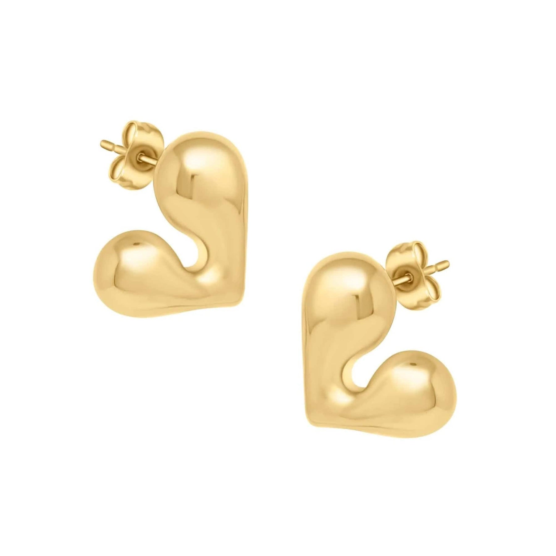 BohoMoon Stainless Steel Affection Stud Earrings Gold