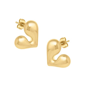 BohoMoon Stainless Steel Affection Stud Earrings Gold