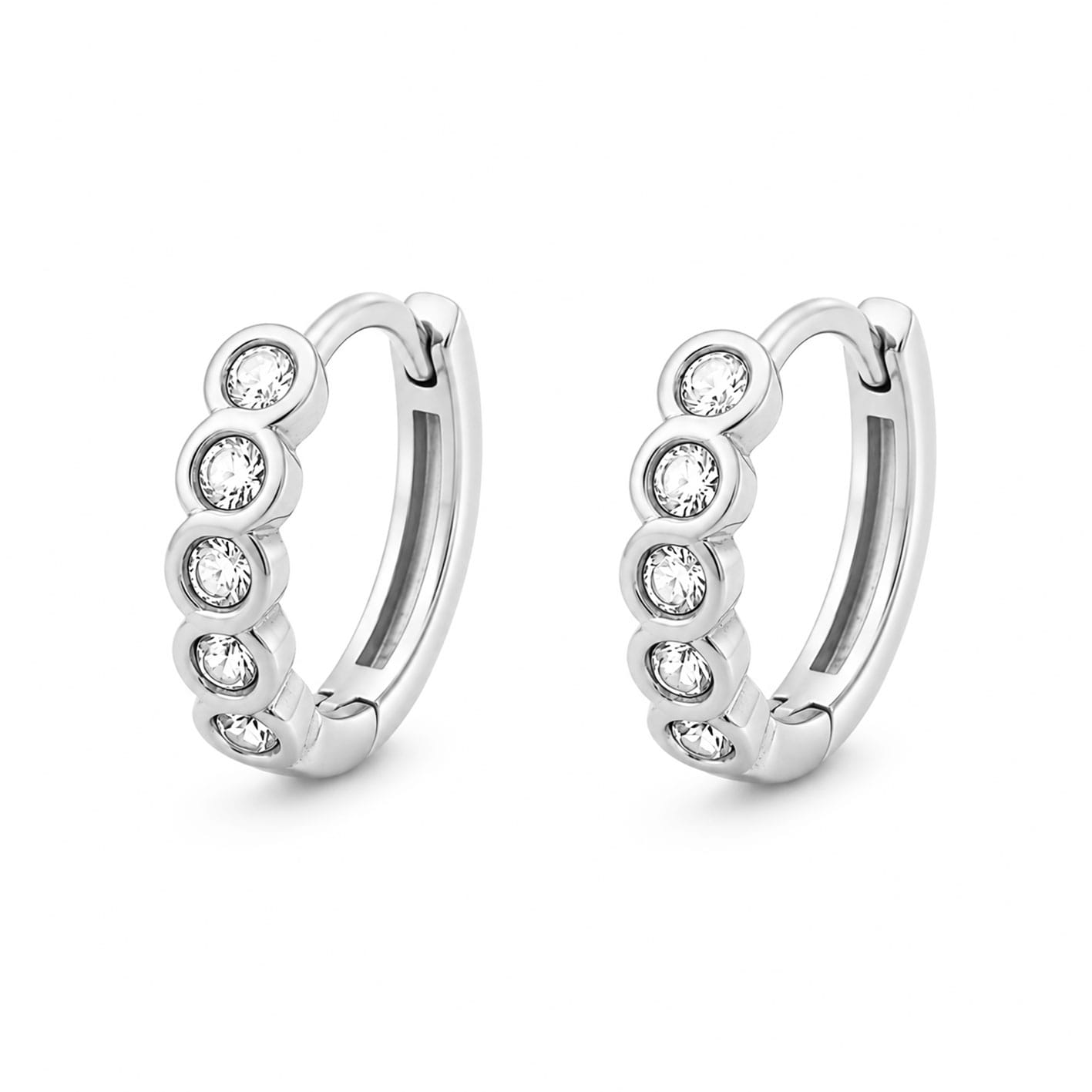 Bohomoon Stainless Steel Agatha Huggie Hoop Earrings