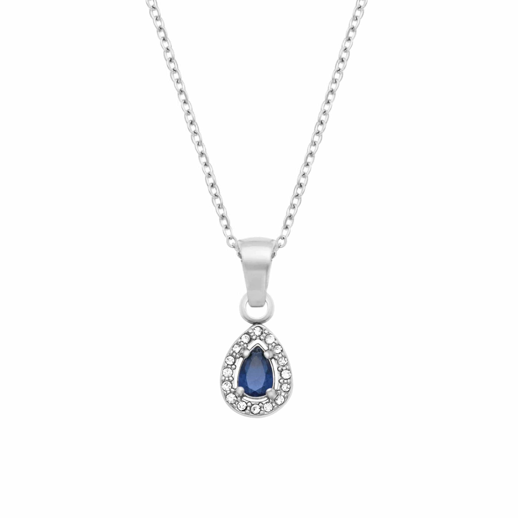 BohoMoon Stainless Steel Alcudia Necklace Silver / Blue