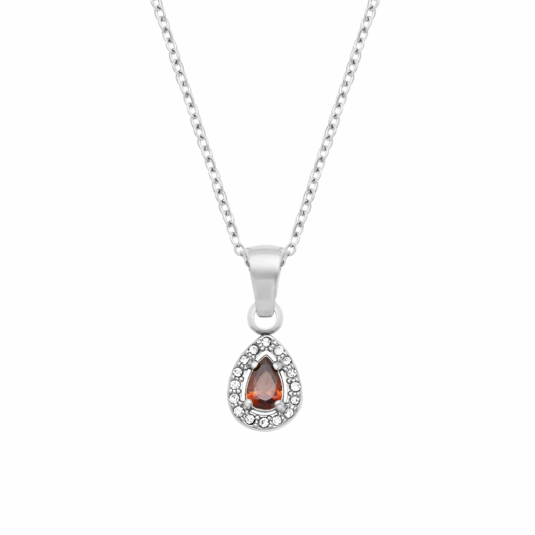 BohoMoon Stainless Steel Alcudia Necklace Silver / Red