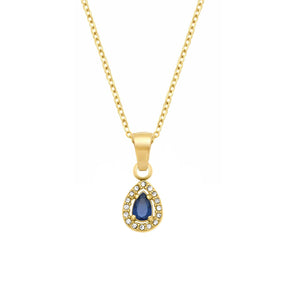 BohoMoon Stainless Steel Alcudia Necklace Gold / Blue