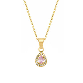 BohoMoon Stainless Steel Alcudia Necklace Gold / Pink