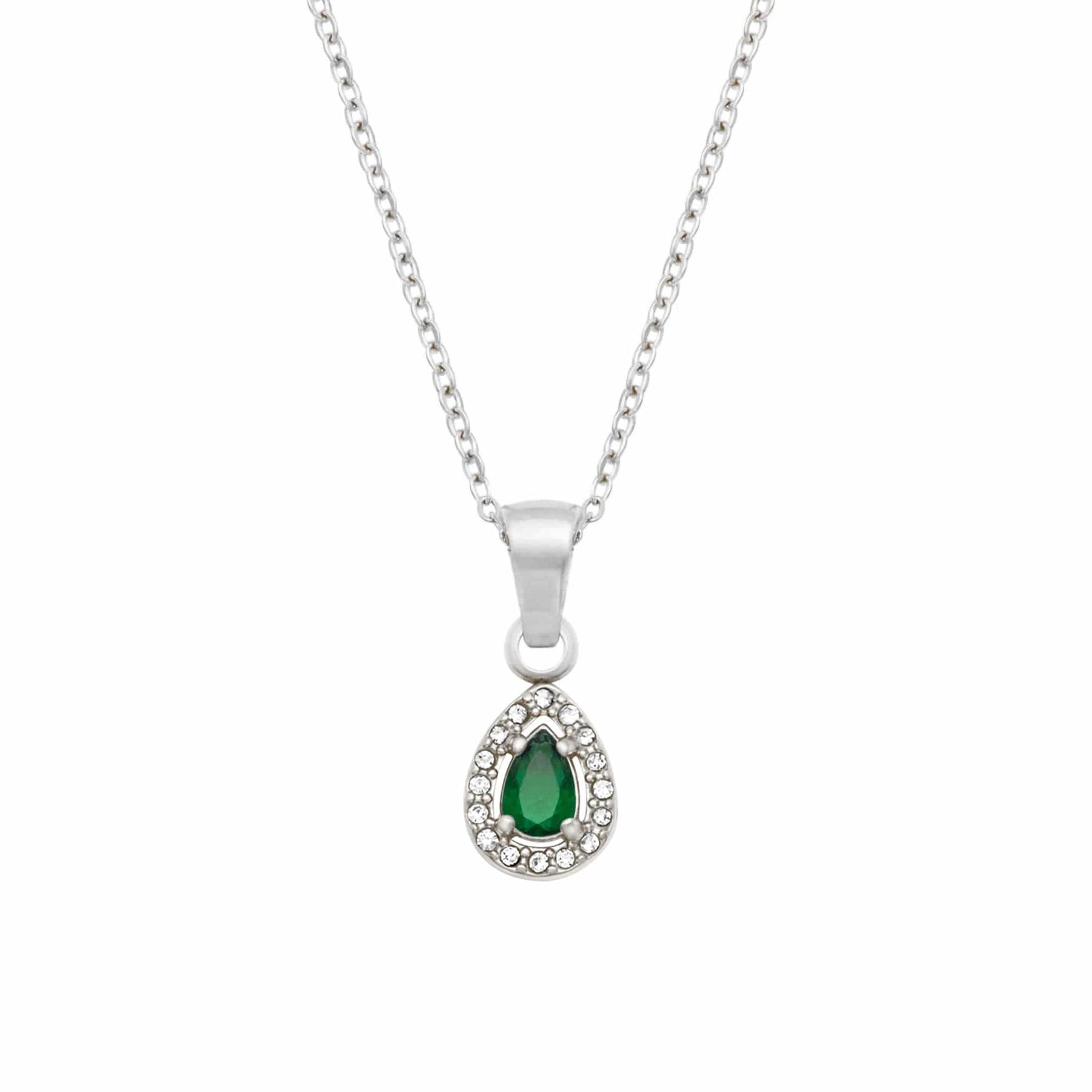 BohoMoon Stainless Steel Alcudia Necklace Silver / Green