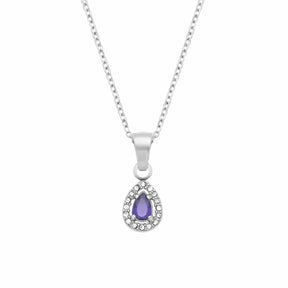 BohoMoon Stainless Steel Alcudia Necklace Silver / Purple