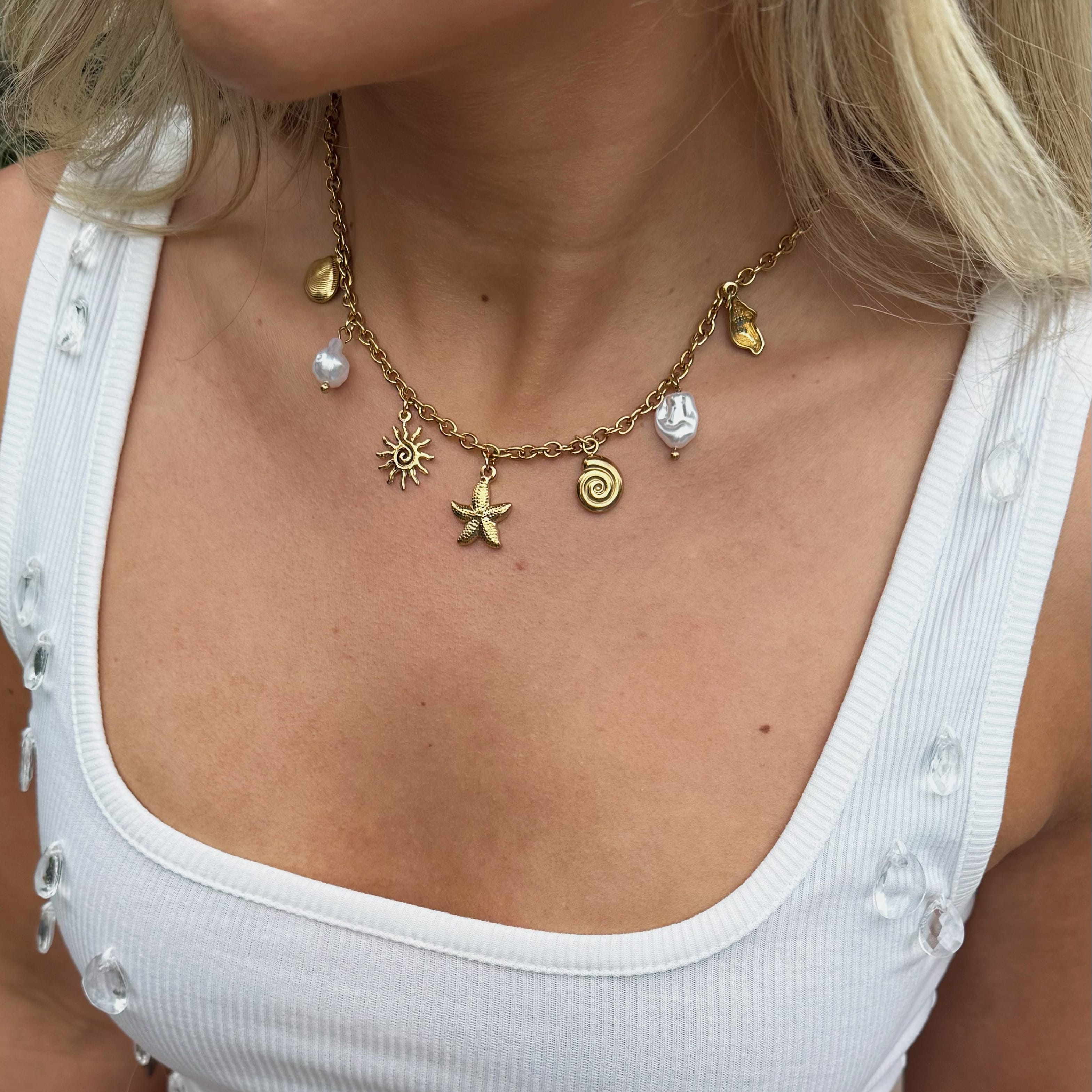 Bohomoon Stainless Steel Alicante Charm Necklace