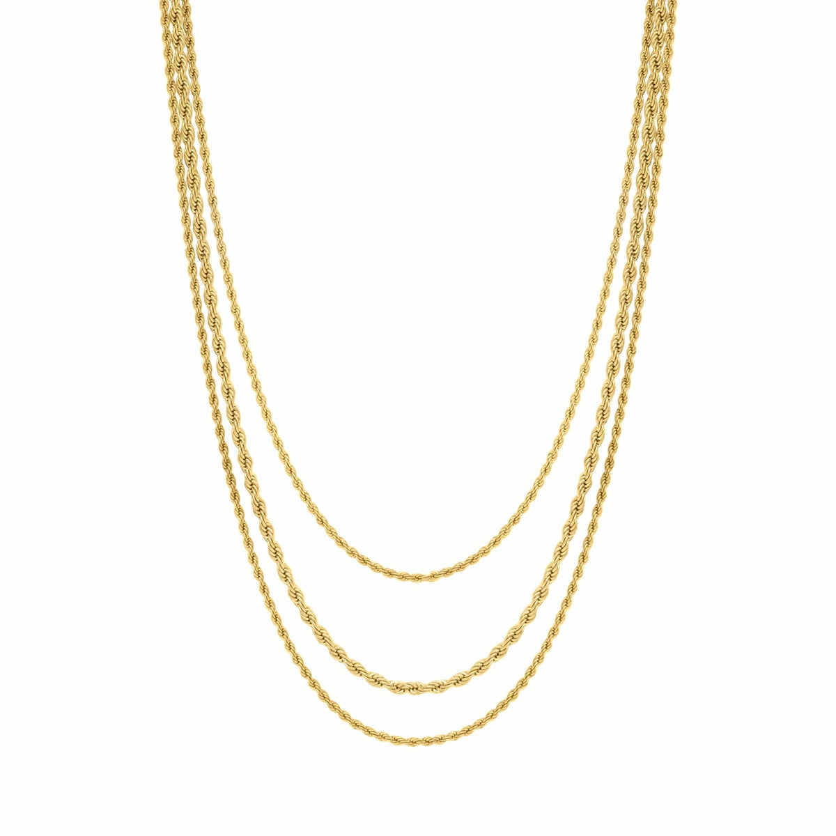 BohoMoon Stainless Steel Align Layered Necklace Gold