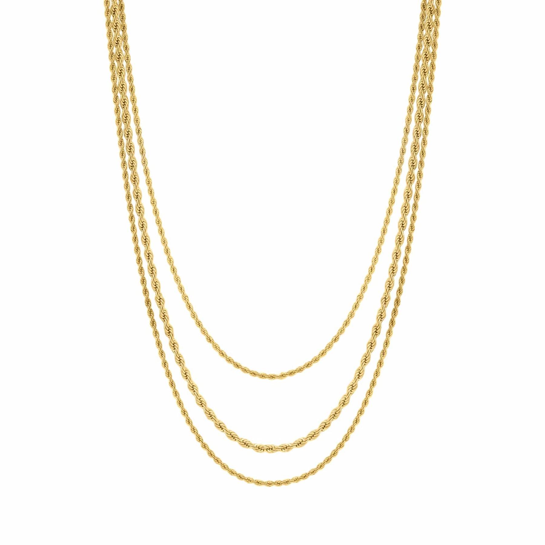 BohoMoon Stainless Steel Align Layered Necklace Gold