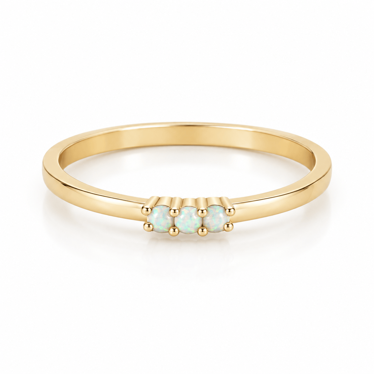 Bohomoon Stainless Steel Ally Opal Ring