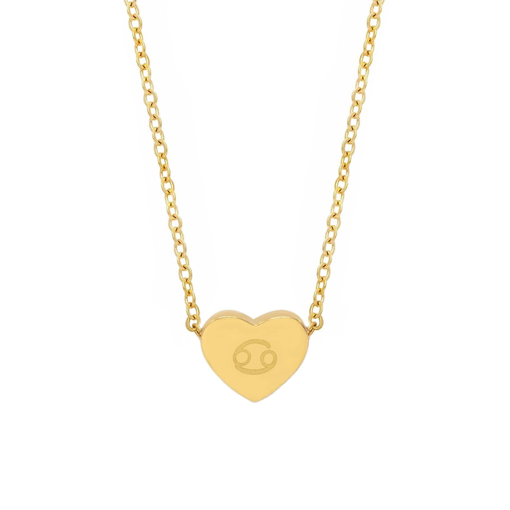 BohoMoon Stainless Steel Alora Zodiac Necklace Gold / Cancer