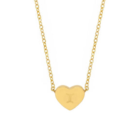 BohoMoon Stainless Steel Alora Zodiac Necklace Gold / Gemini