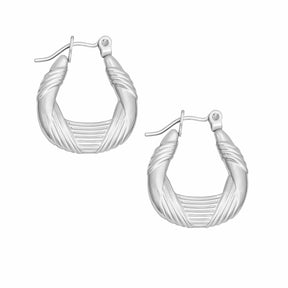 BohoMoon Stainless Steel Alyson Hoop Earrings Silver
