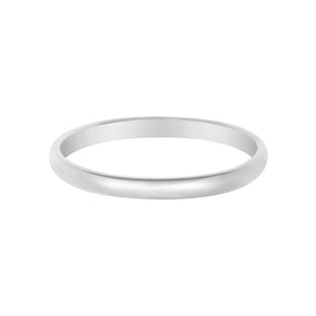 BohoMoon Stainless Steel Amelia Plain Band Ring Silver / US 3 / UK F / EUR 44 / (midi)