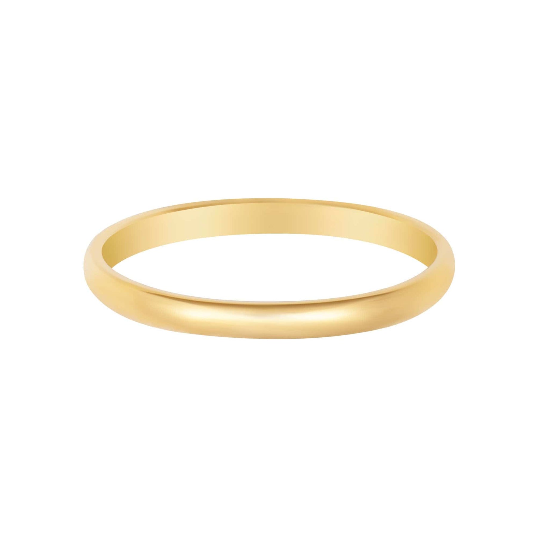 BohoMoon Stainless Steel Amelia Plain Band Ring Gold / US 3 / UK F / EUR 44 / (midi)