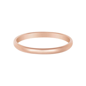 BohoMoon Stainless Steel Amelia Plain Band Ring Rose Gold / US 3 / UK F / EUR 44 / (midi)