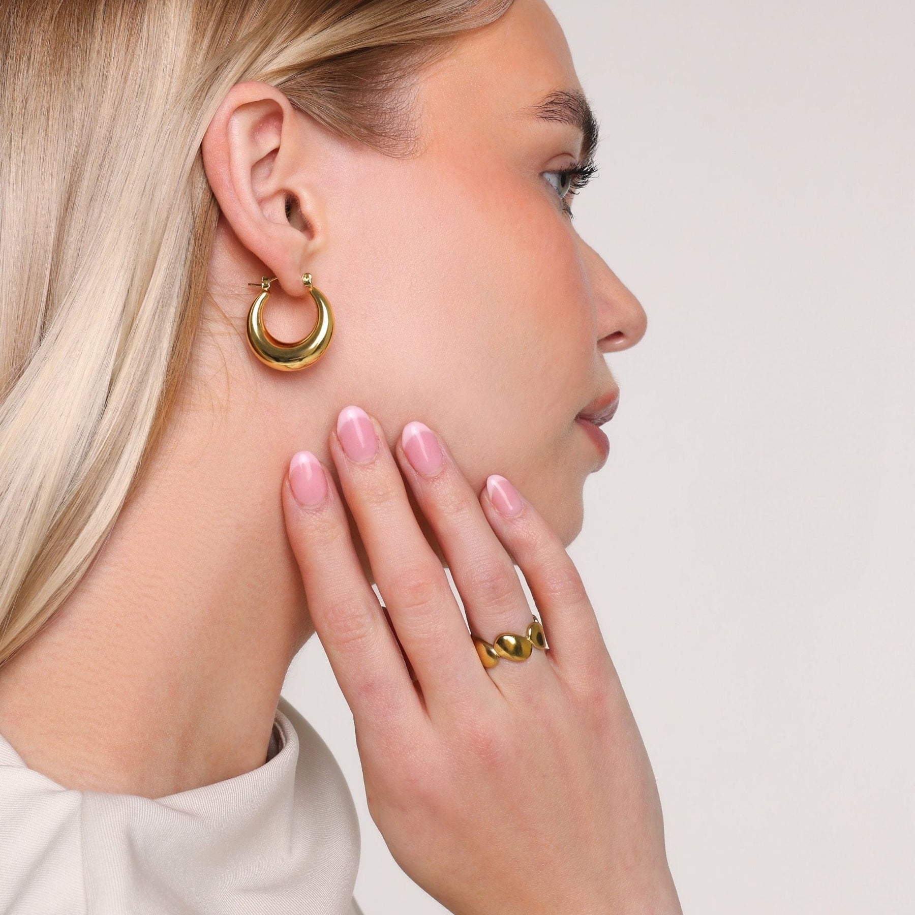 Bohomoon Stainless Steel Ana Hoop Earrings