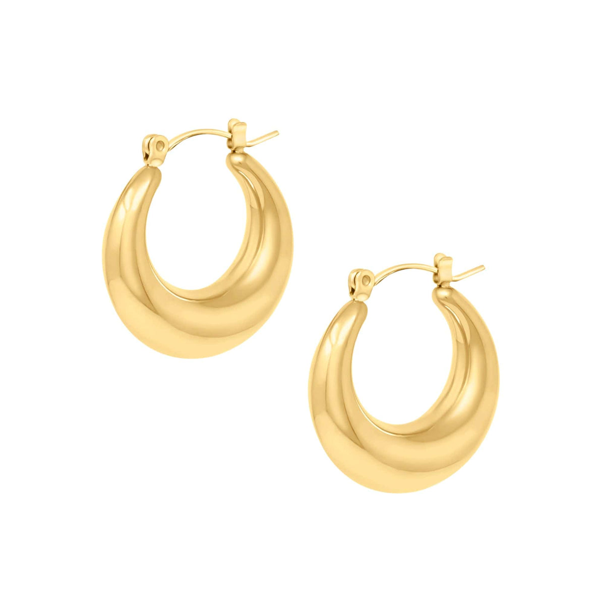 BohoMoon Stainless Steel Ana Hoop Earrings Gold