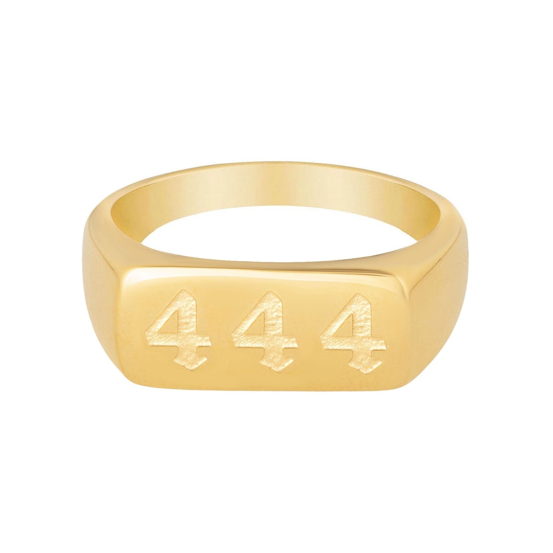 BohoMoon Stainless Steel Angel Numbers Ring Gold / 444 / US 6 / UK L / EUR 51 (small)