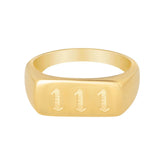 BohoMoon Stainless Steel Angel Numbers Ring Gold / 111 / US 6 / UK L / EUR 51 (small)