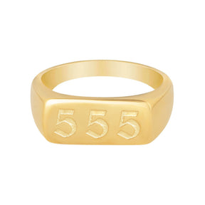 BohoMoon Stainless Steel Angel Numbers Ring Gold / 555 / US 6 / UK L / EUR 51 (small)