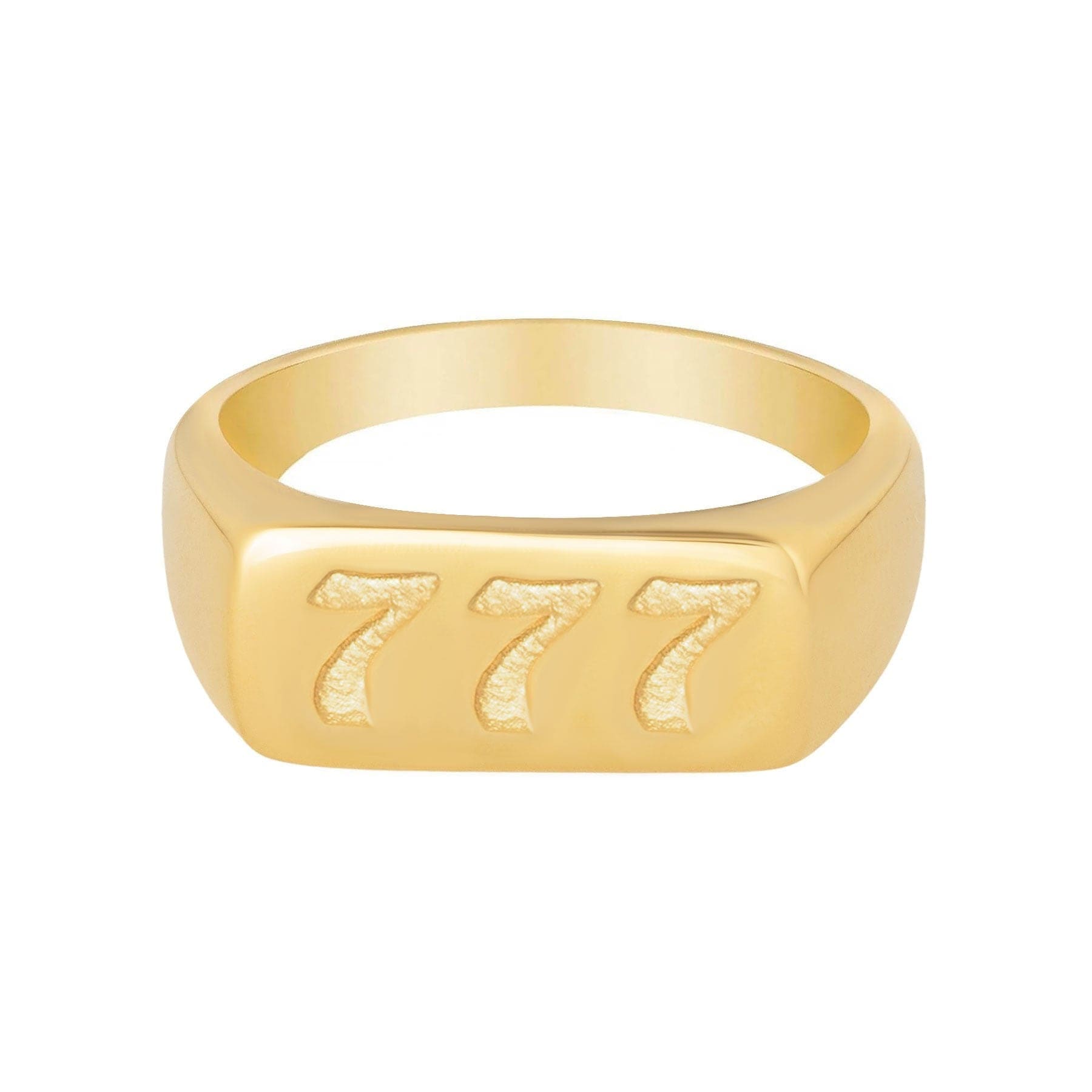 BohoMoon Stainless Steel Angel Numbers Ring Gold / 777 / US 6 / UK L / EUR 51 (small)