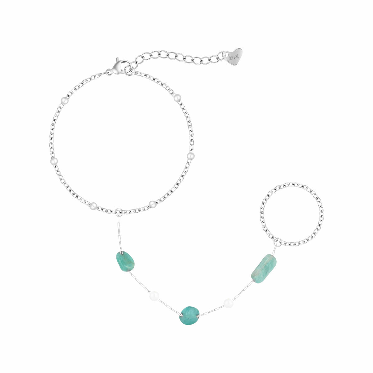 Bohomoon Stainless Steel Angelic Hand Chain Bracelet