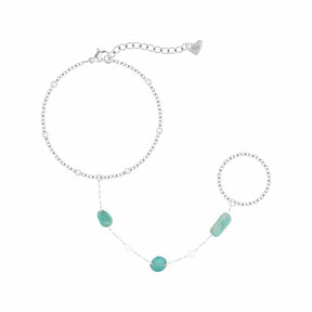 Bohomoon Stainless Steel Angelic Hand Chain Bracelet