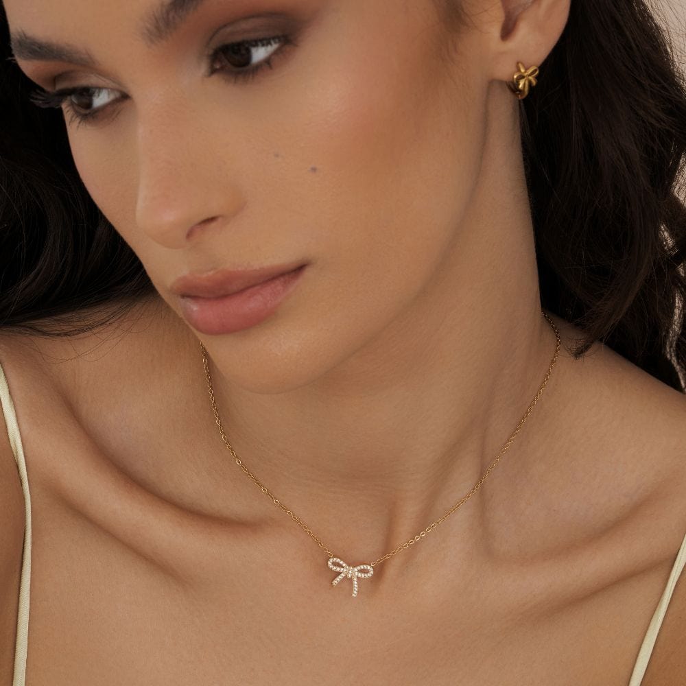 Bohomoon Stainless Steel Annie Bow Necklace