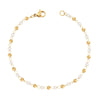 BohoMoon Stainless Steel Antalya Pearl Bracelet Gold / Small
