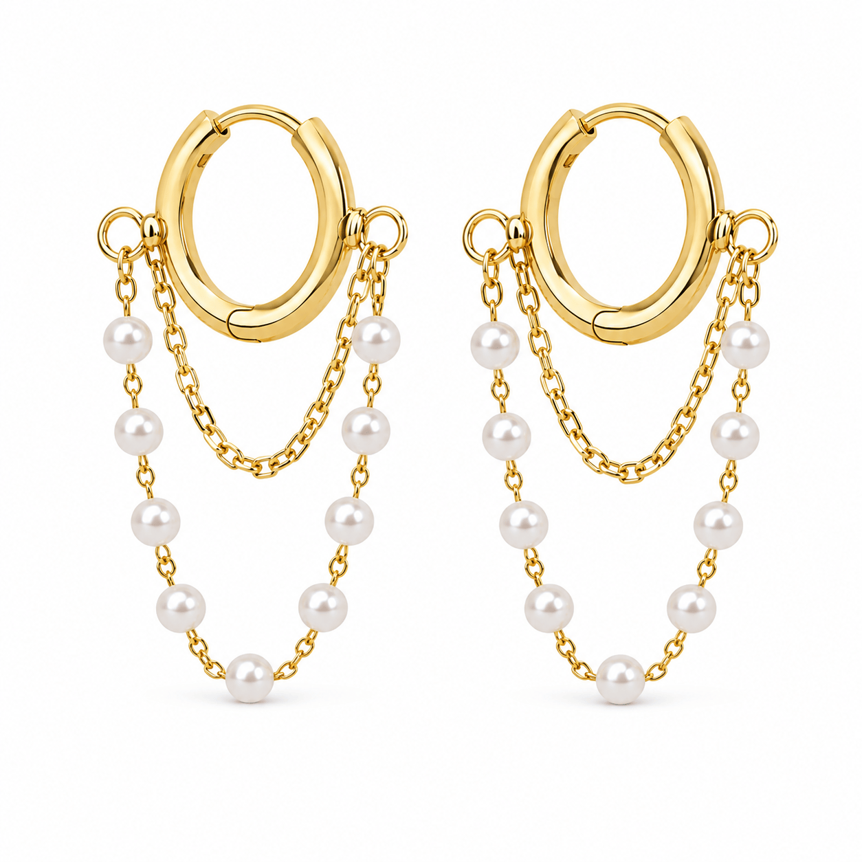 Bohomoon Stainless Steel Antalya Pearl Drop Earrings