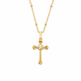 BohoMoon Stainless Steel Antonella Cross Necklace Gold