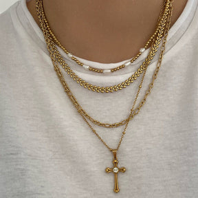 Bohomoon Stainless Steel Antonella Cross Necklace