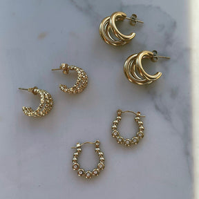 BOHOMOON Stainless Steel Aphrodite Hoop Earrings Gold