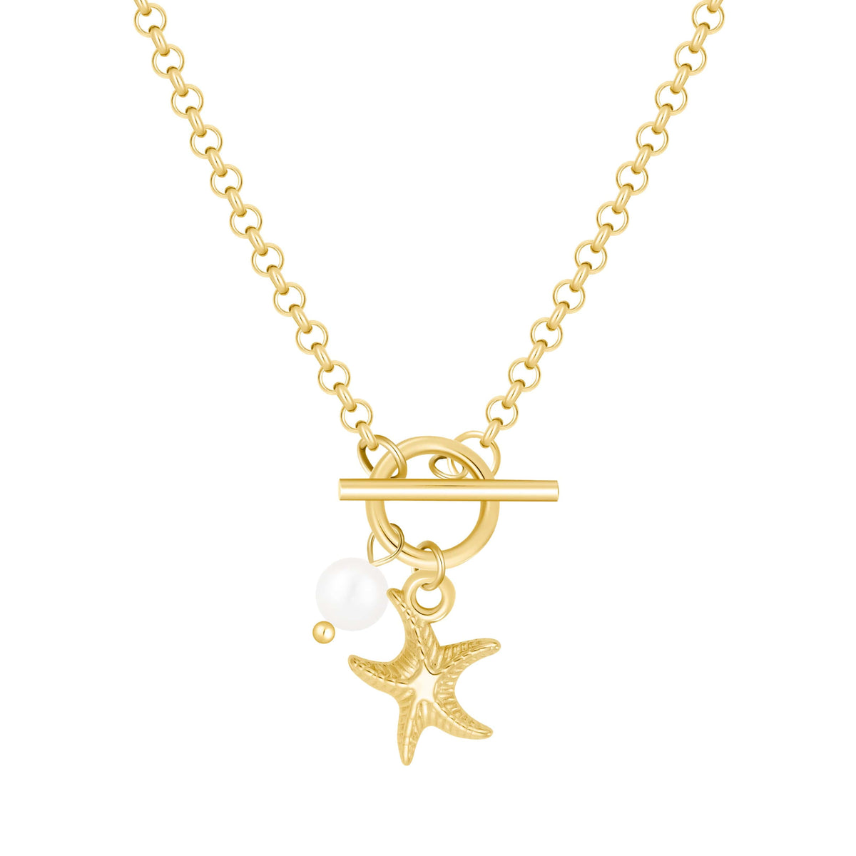 Bohomoon Stainless Steel Aquamarine TBar Necklace