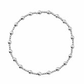 BohoMoon Stainless Steel Aretha Beaded Bracelet Silver