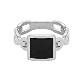 BohoMoon Stainless Steel Aria Ring Silver / US 4 / UK H / EUR 46 / (xxsmall)