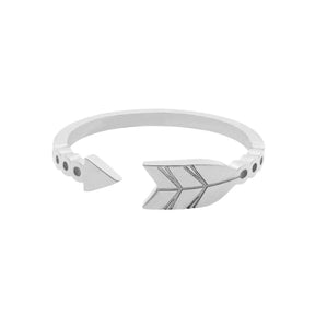 BohoMoon Stainless Steel Arrow Ring Silver / US 4 / UK H / EUR 46 / (xxsmall)
