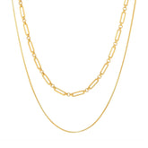 BohoMoon Stainless Steel Ashanti Layered Necklace Gold