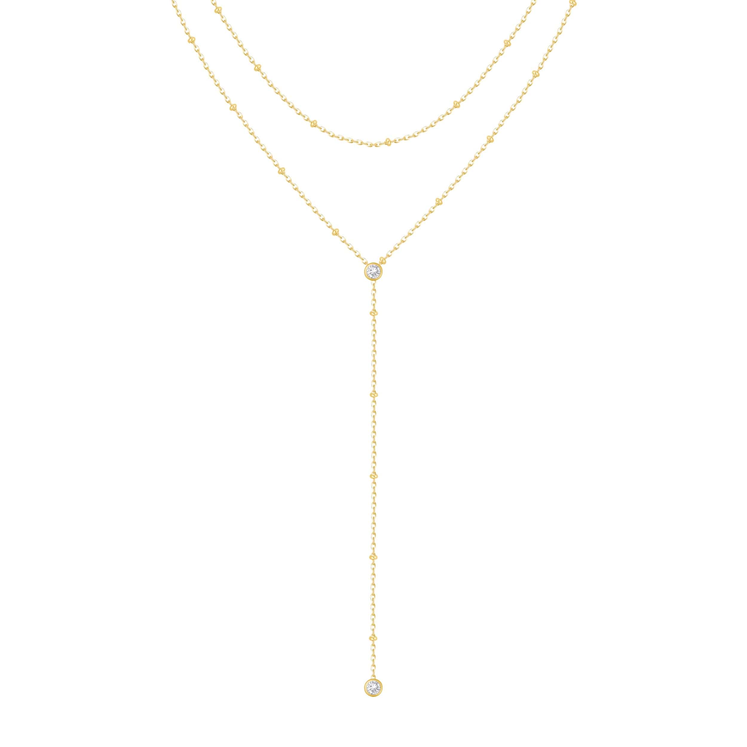 Bohomoon Stainless Steel Ashlyn Layered Lariat Necklace