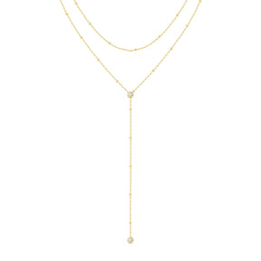 Bohomoon Stainless Steel Ashlyn Layered Lariat Necklace