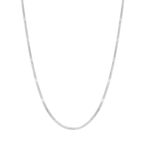 BohoMoon Stainless Steel Astrid Herringbone Necklace Silver