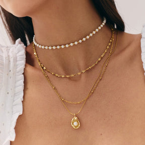 Bohomoon Stainless Steel August Pearl Choker
